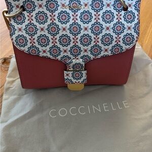 Red and White Ornate Shoulder Bag